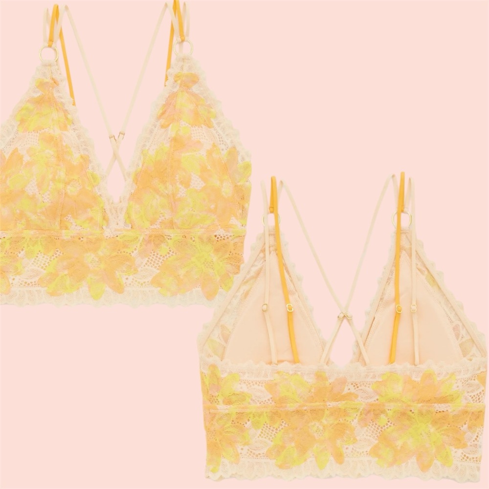 Aerie Sunkissed Lace Padded Plunge Bralette - Picture 2 of 7